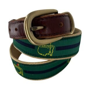 Vintage Masters Golf Belt Size 36 Leather Fabric Buckle Adjustable